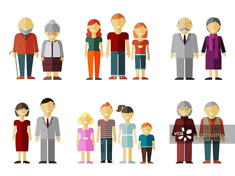 扁平风格家庭素材合集图片素材