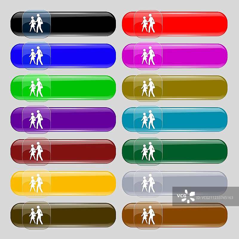 人行横道图标标志图片素材