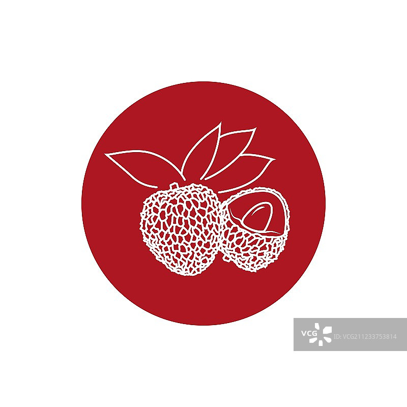 轮廓荔枝图标图片素材