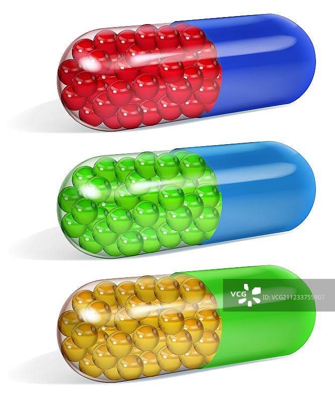 彩色胶囊图片素材