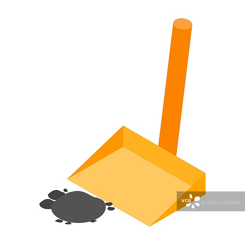 垃圾勺等距3D图标图片素材