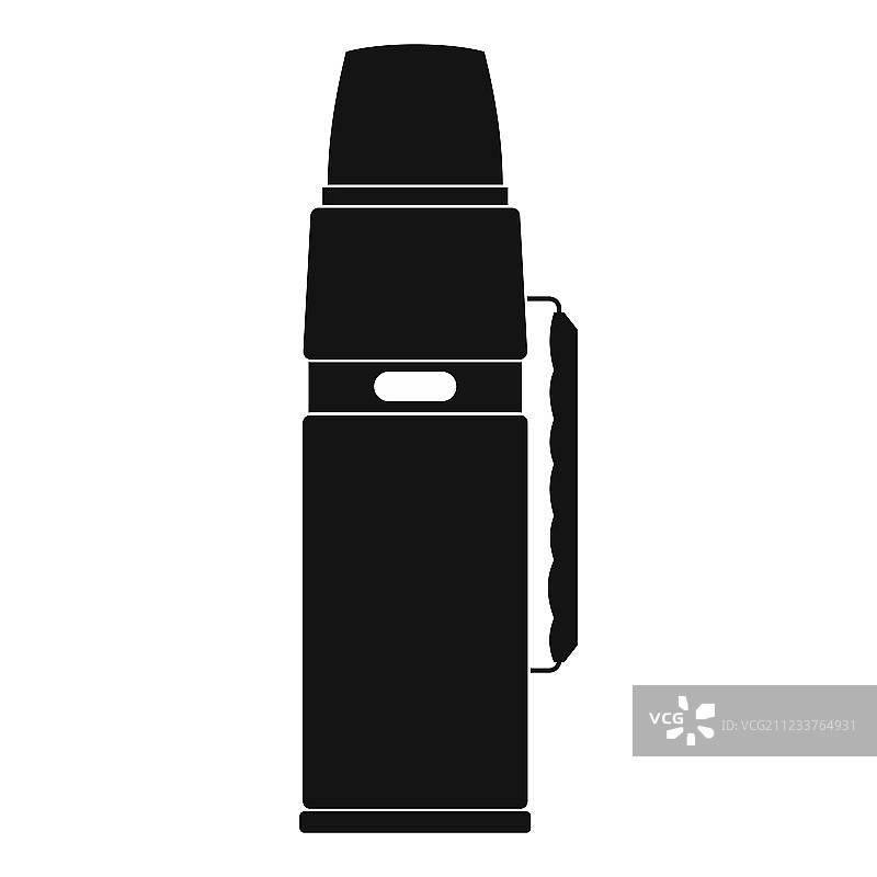 黑色简约保温瓶图标图片素材