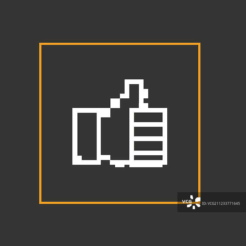 像素图标举起手指设计图片素材