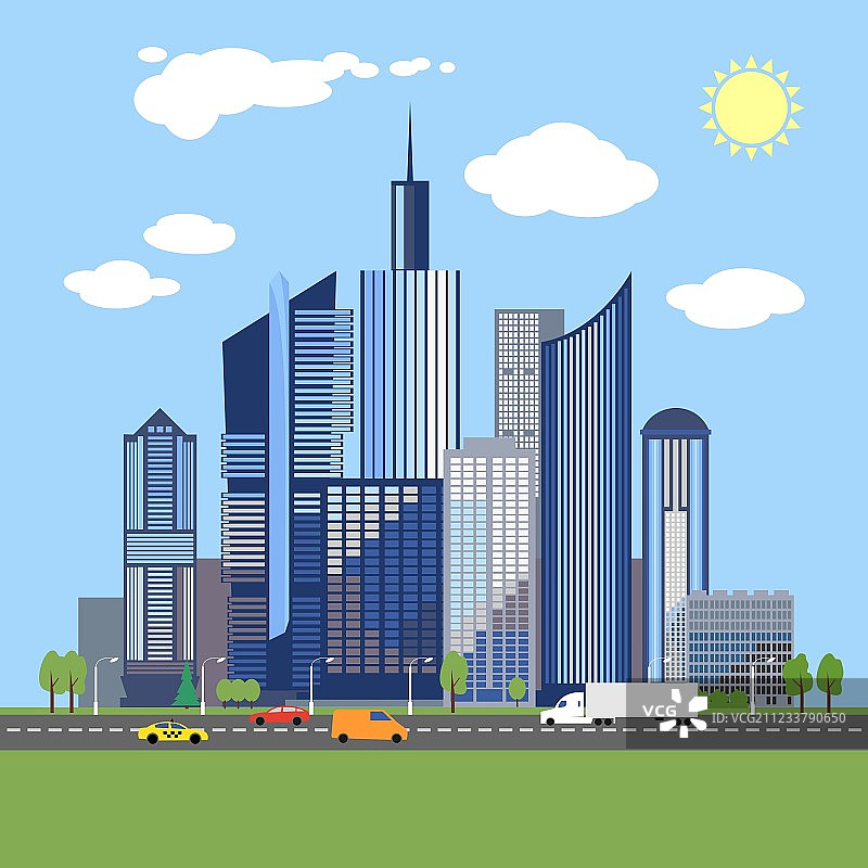 时尚现代城市建筑设计图片素材