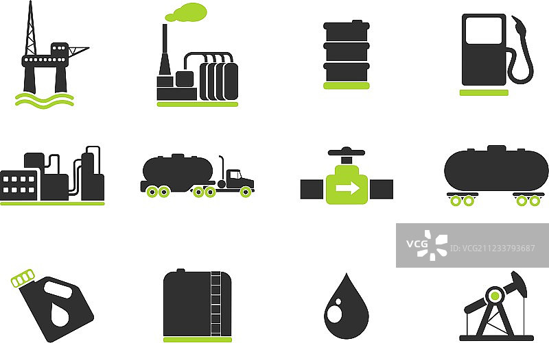 石油和天然气工业设备图标图片素材