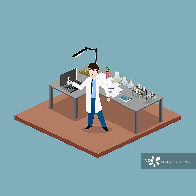 科学家在实验室做研究图片素材
