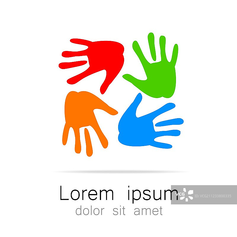 手印logo模板图片素材