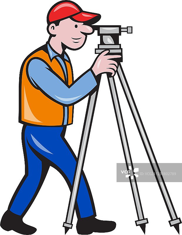 大地测量工程师经纬仪测量仪图片素材