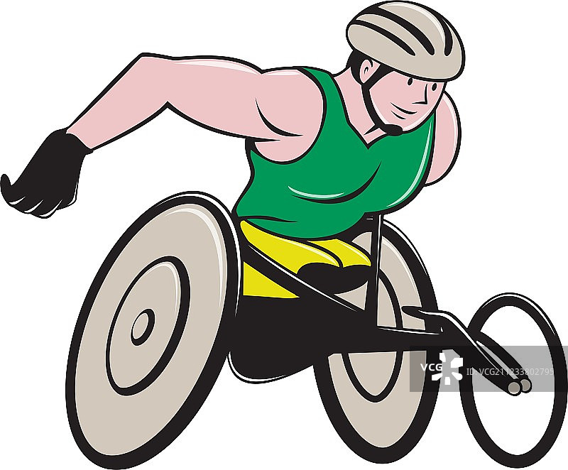 轮椅赛车手（已隔离）图片素材