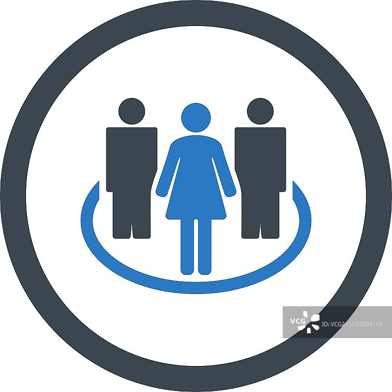 扁平风格的蓝色社会图片素材