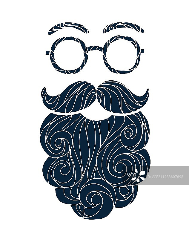 时尚潮人胡子图片素材