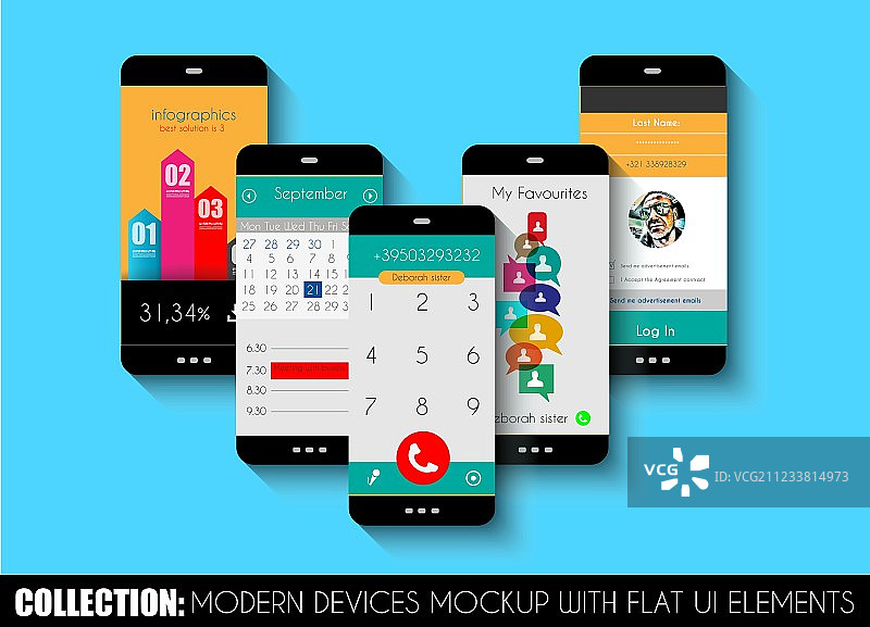 触摸屏模型集图片素材
