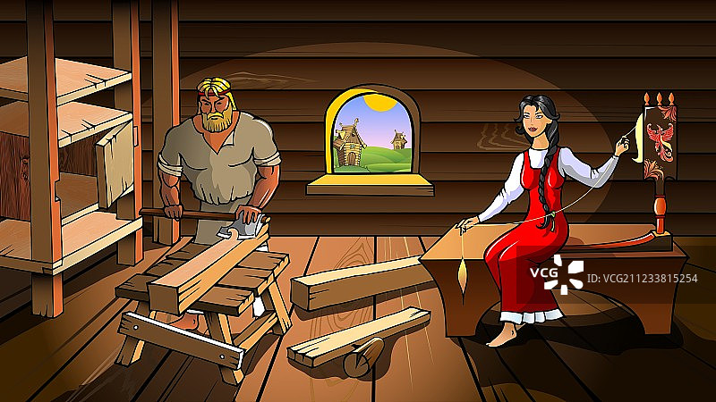 古俄罗斯农舍图片素材