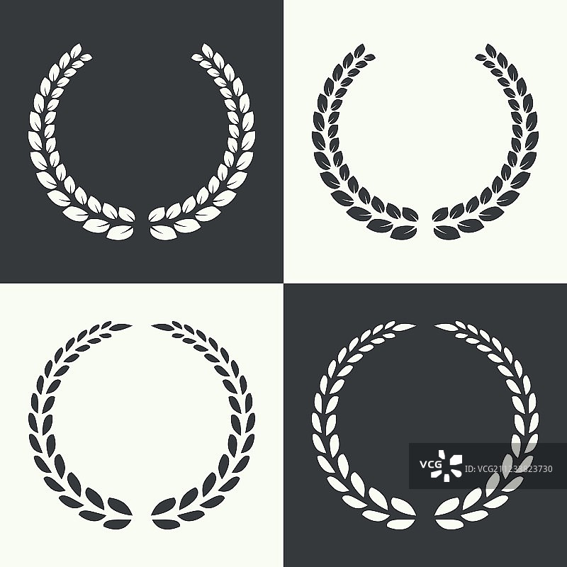 圆形月桂花环图片素材
