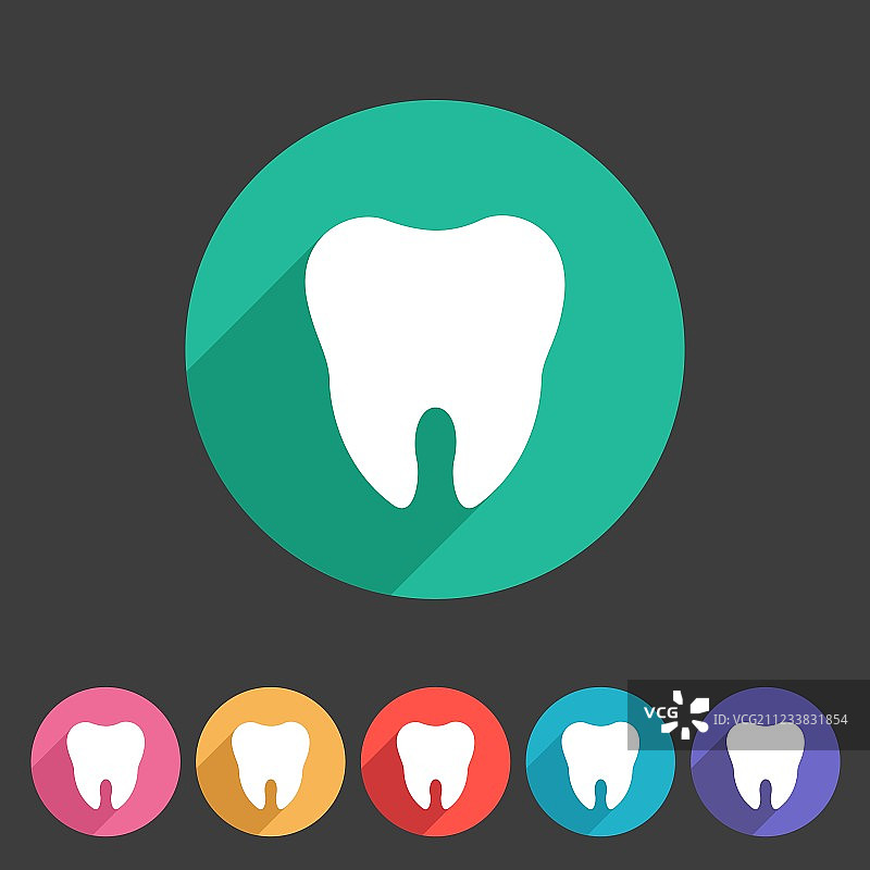 扁平风格牙齿图标图片素材