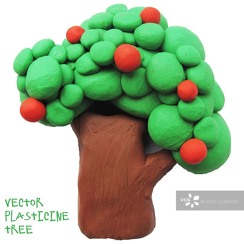 橡皮泥树图标图片素材
