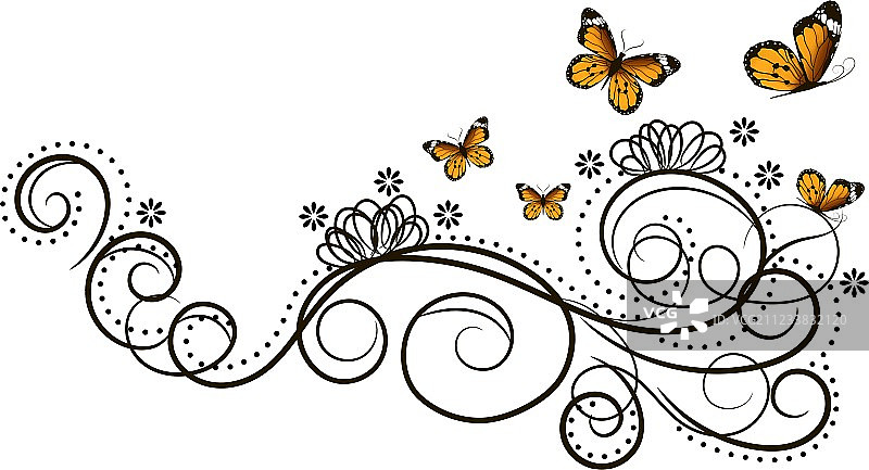 花卉点缀图片素材