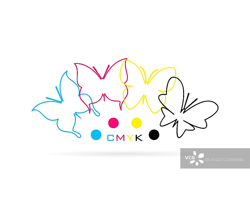 蝴蝶CMYK图片素材