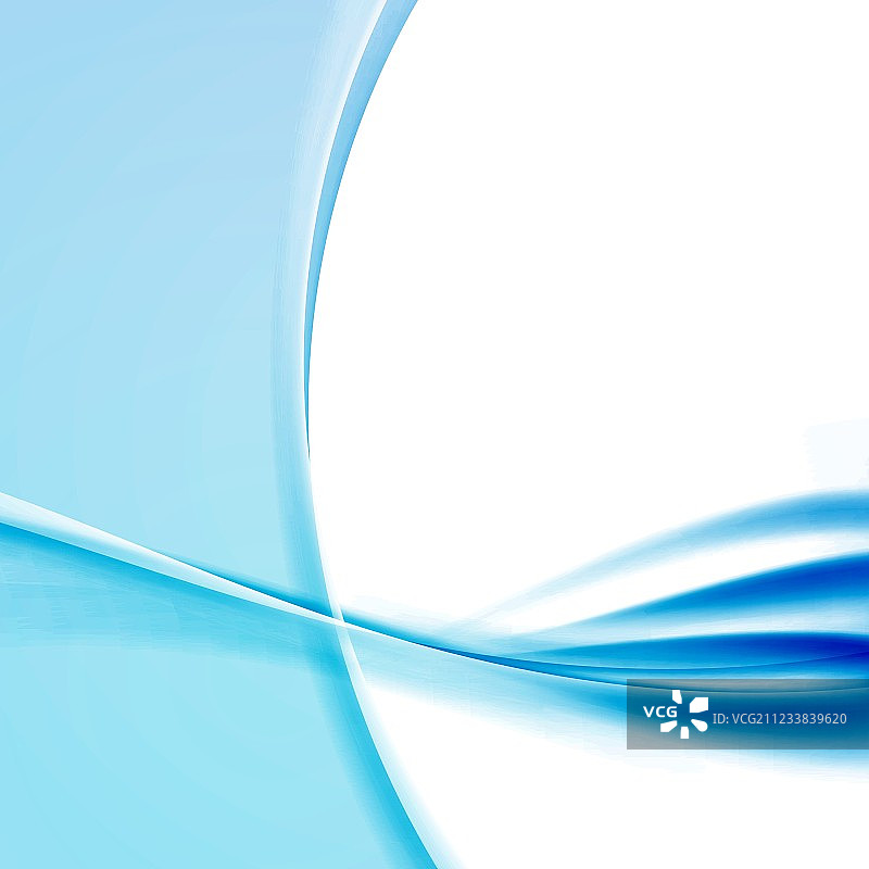 透明的现代蓝色波浪模板图片素材