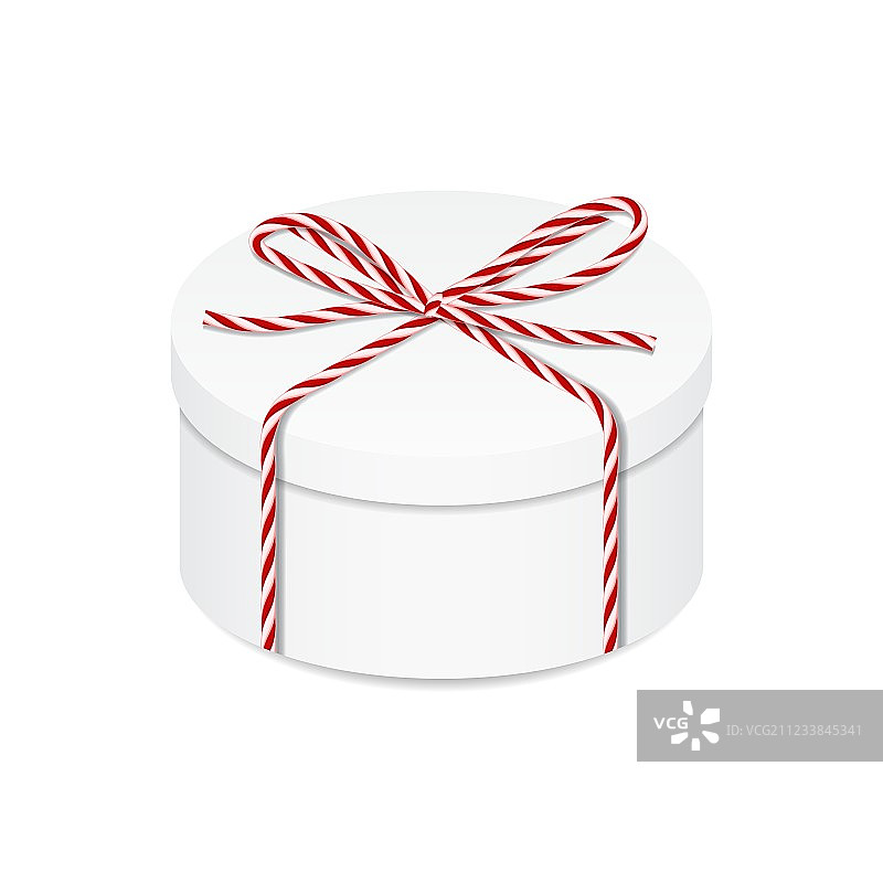 带红色细绳蝴蝶结的礼品盒图片素材