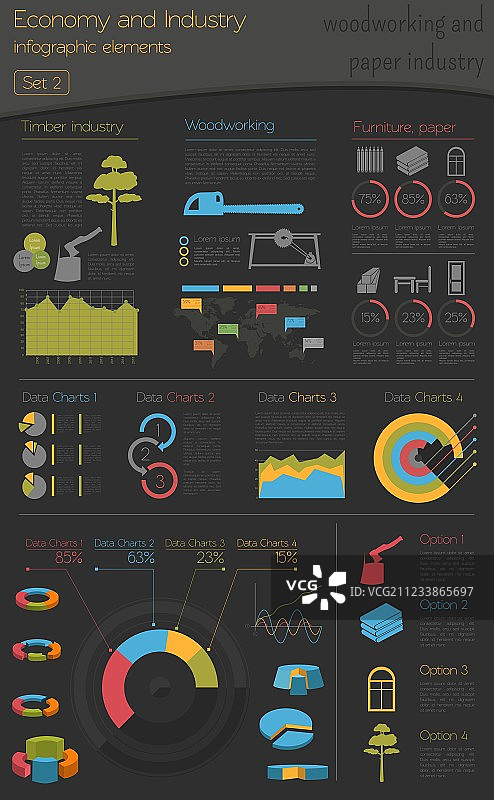经济与工业：木工与纸张图片素材