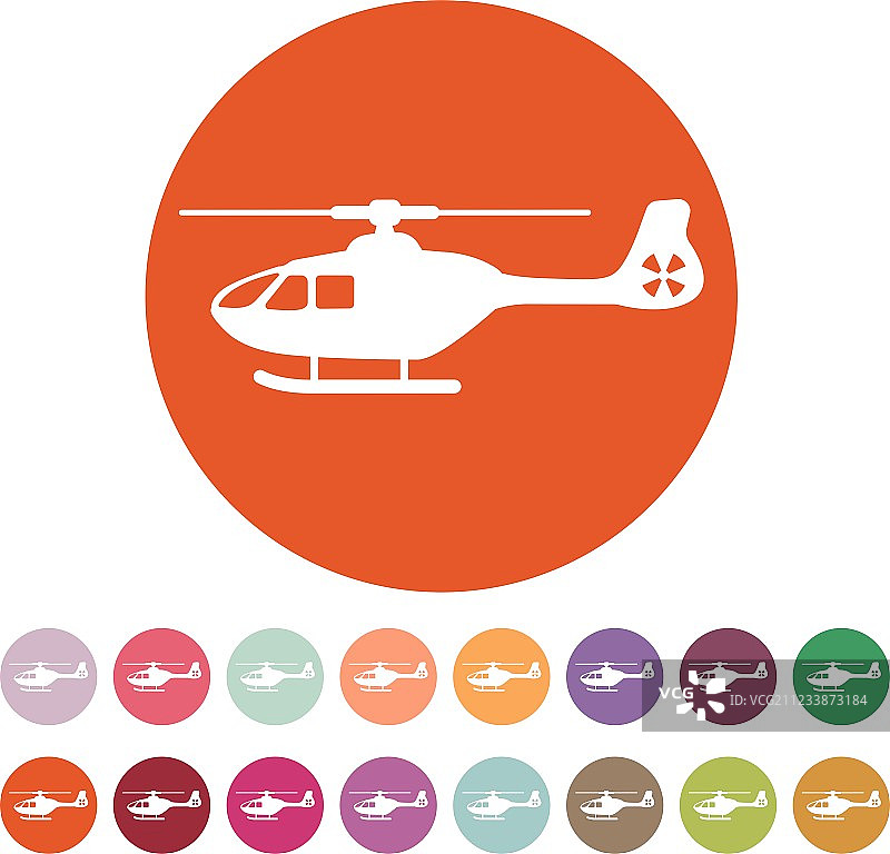 直升机图标 扁平符号图片素材
