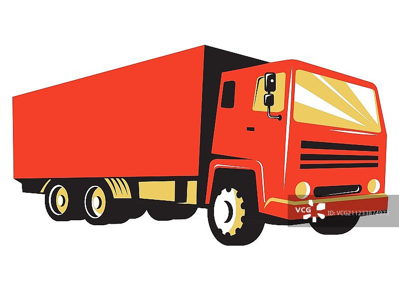 已关闭的复古送货车图片素材