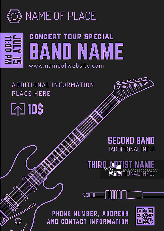 摇滚音乐会电吉他图片素材