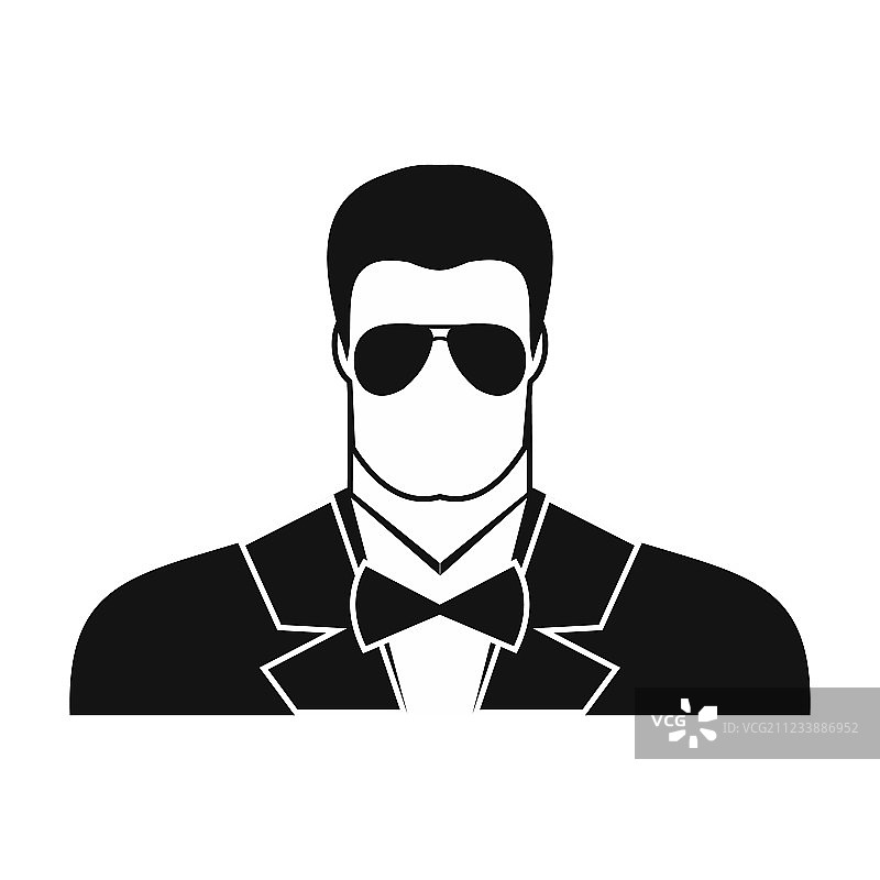 保镖特工男子图标图片素材
