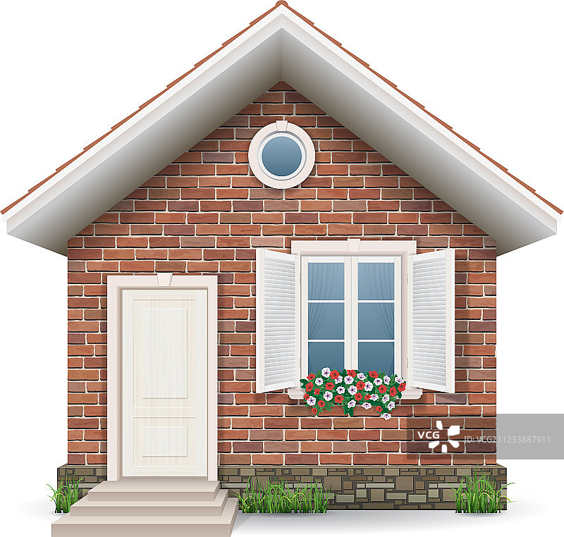 小型砖砌住宅图片素材