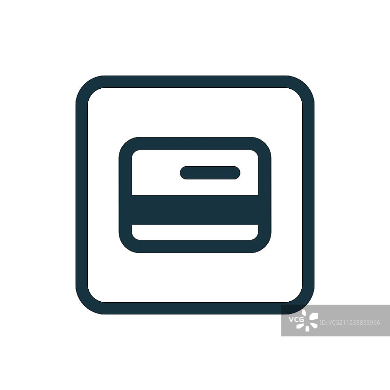 信用卡图标圆角方形按钮图片素材