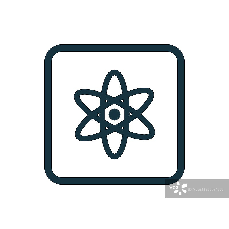 原子图标圆角方形按钮图片素材