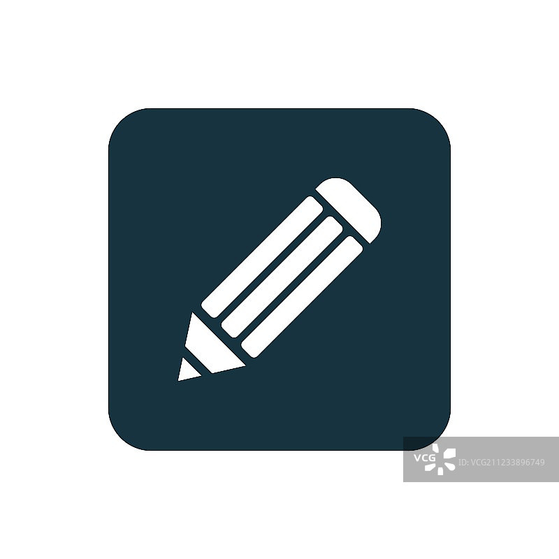 圆形方块按钮铅笔图标图片素材