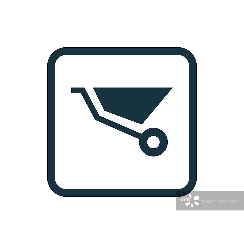 圆形方块建筑手推车图标图片素材