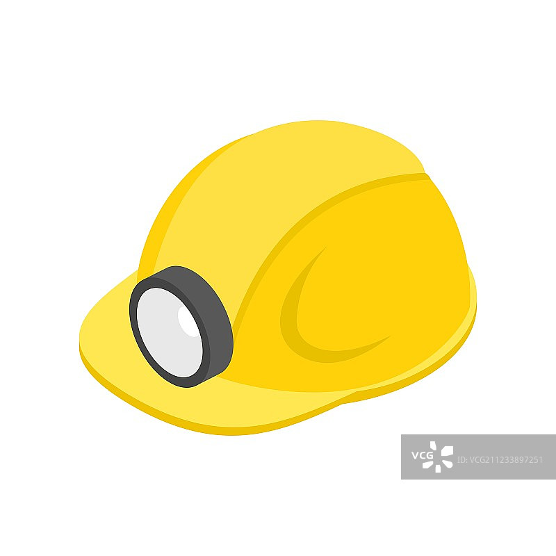 带手电筒的3D 2.5D头盔图标图片素材
