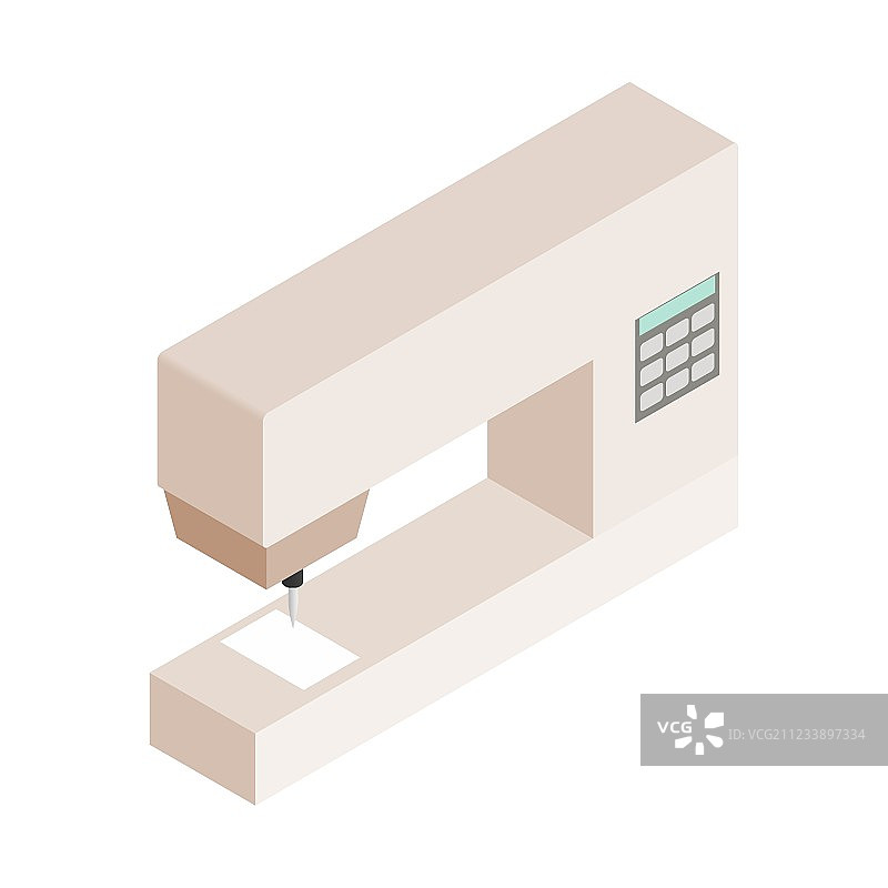2.5D缝纫机等距3D图标图片素材