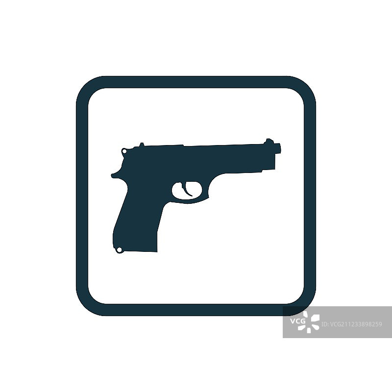 枪械图标圆形方块按钮图片素材