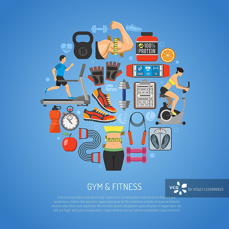 健身和健身房概念图片素材