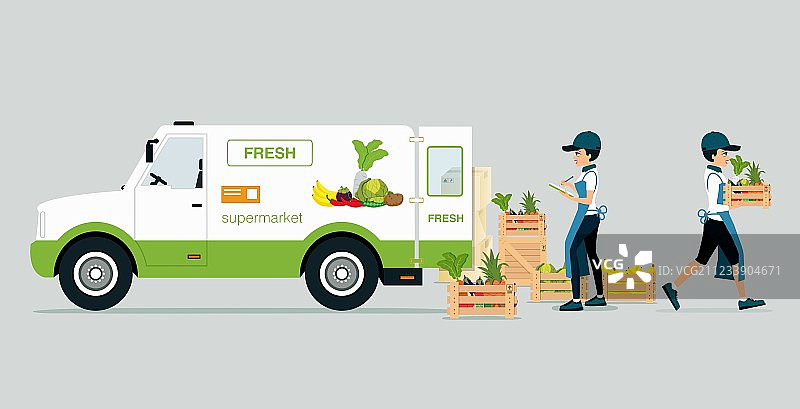 运输蔬菜的车辆图片素材