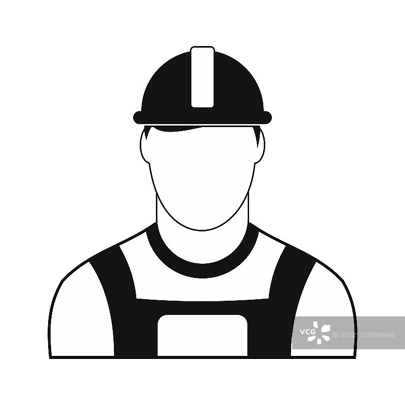 石油工人黑色简约图标图片素材