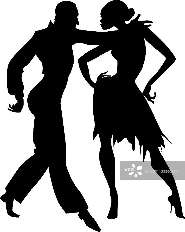 桑巴剪影图片素材