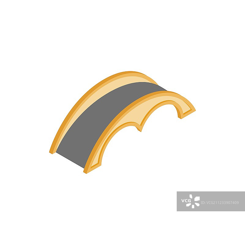 拱桥图标2.5D风格图片素材