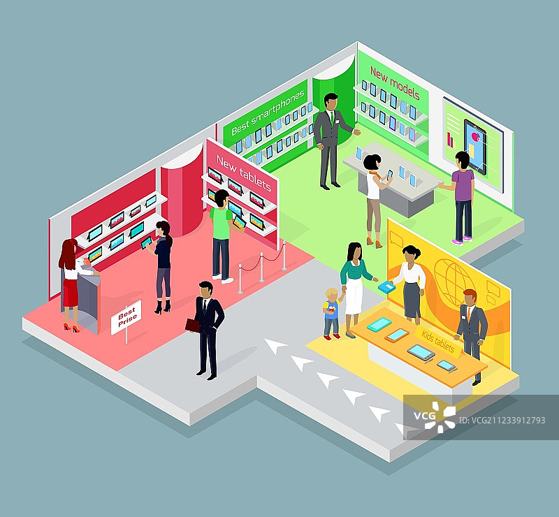2.5D移动商店设计图片素材