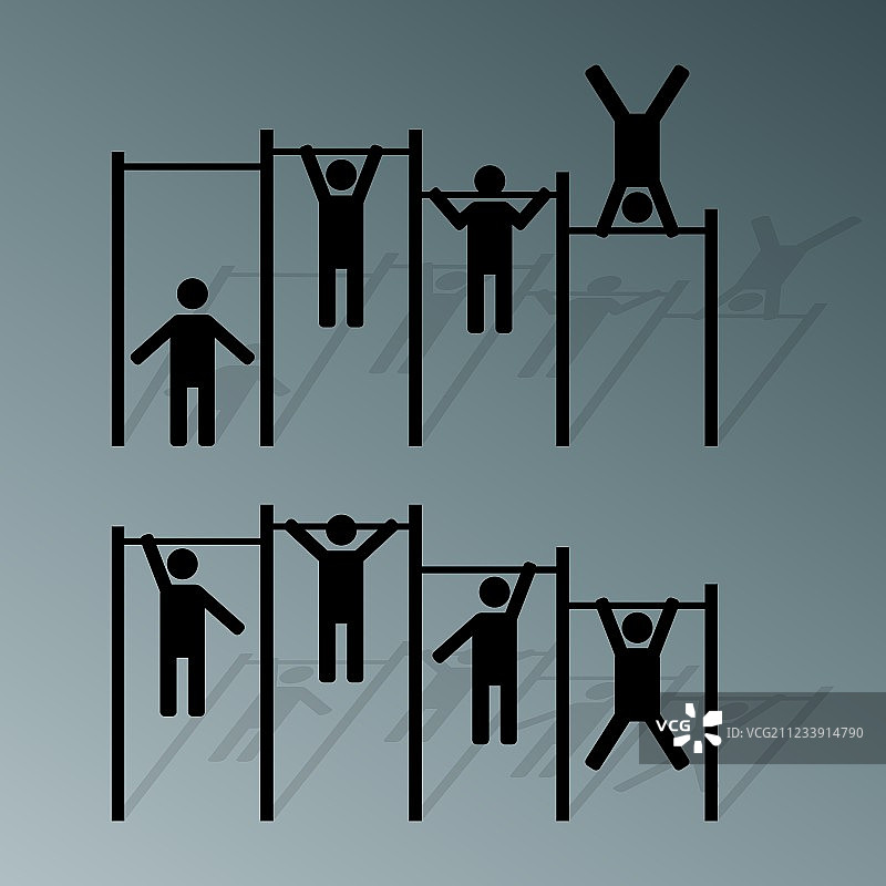 运动员在单杠上图片素材