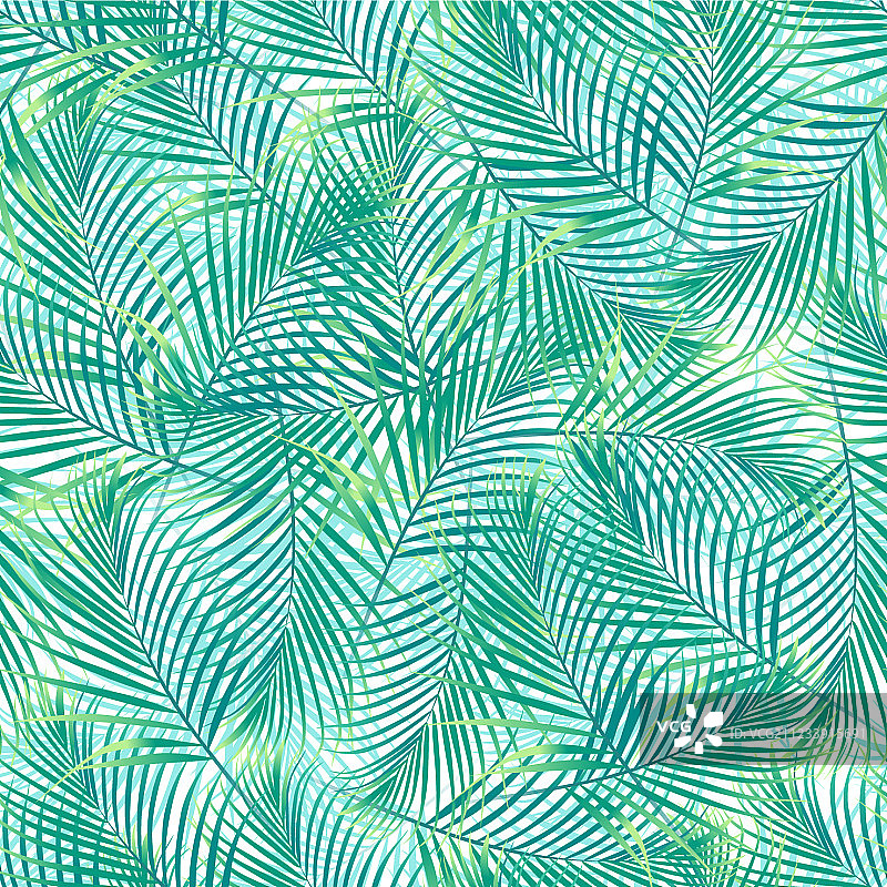 热带棕榈叶无缝图案图片素材
