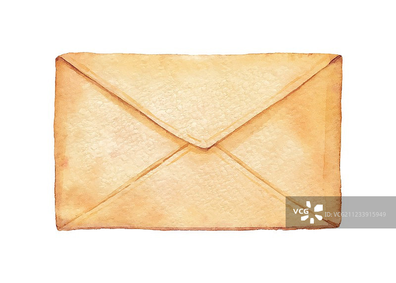 水彩信封图片素材