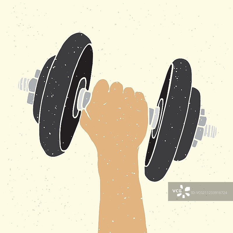 哑铃和手图片素材