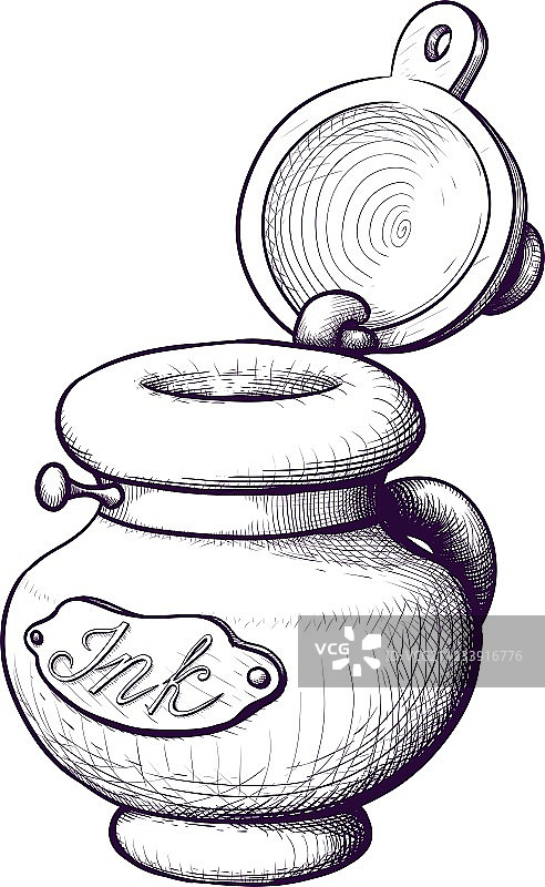 墨水池图片素材