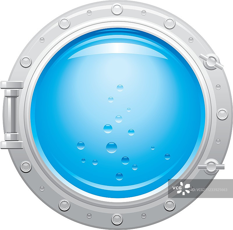 带银色金属舷窗的舷窗图标图片素材