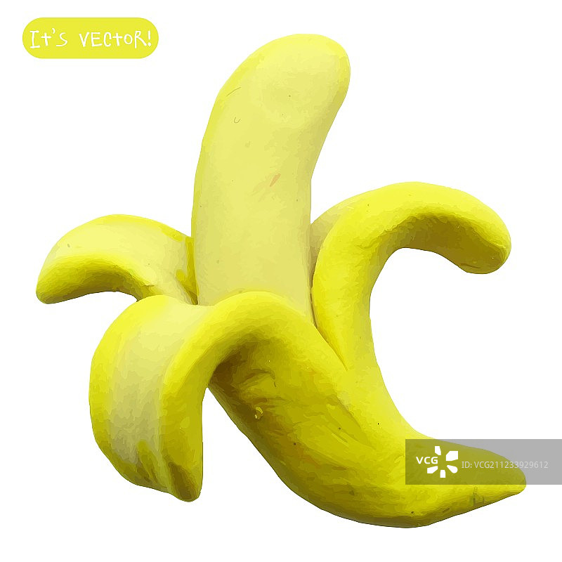 橡皮泥香蕉图标图片素材
